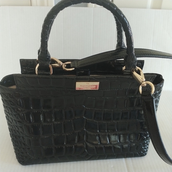 Kate Spade Ridgly Avenue Becky Ostrich Leather Black Bag - Picture 9 of 12
